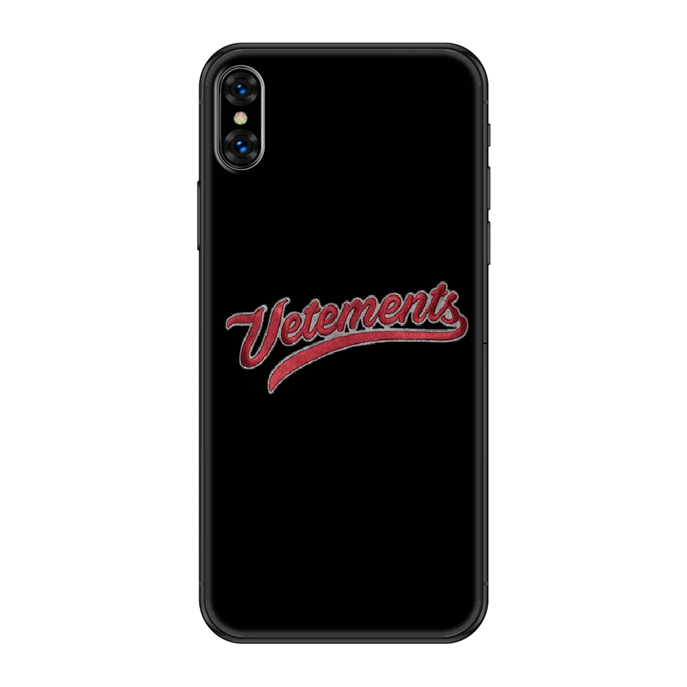 

France Luxury Brand Vetementse Phone case For iphone 4 4s 5 5S SE 5C 6 6S 7 8 plus X XS XR 11 PRO MAX 2020 black soft funda tpu