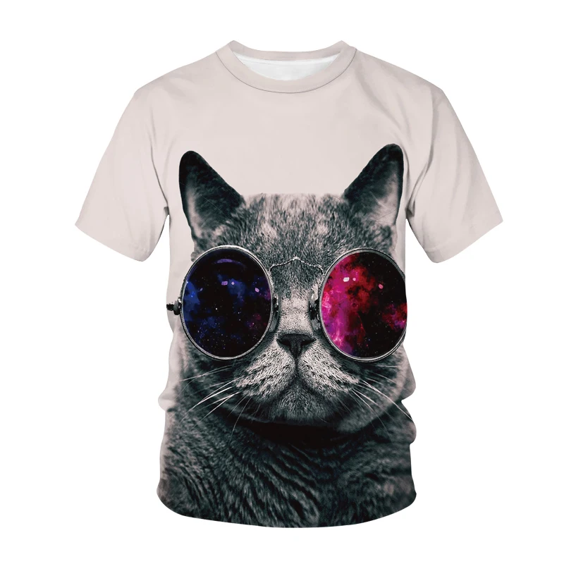 

Cute Pet Lucky Cat Print Fashion T shirt For Child Men Women T-shirt Summer New Short Sleeve T shirts 3D Lady Casual Top T-shirt