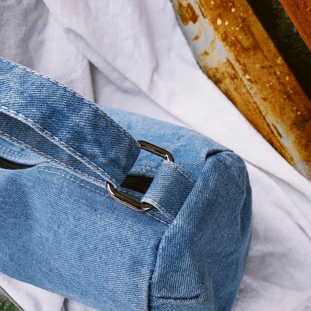 Женская холщовая сумка-мессенджер модная джинсовая сумка для покупок через