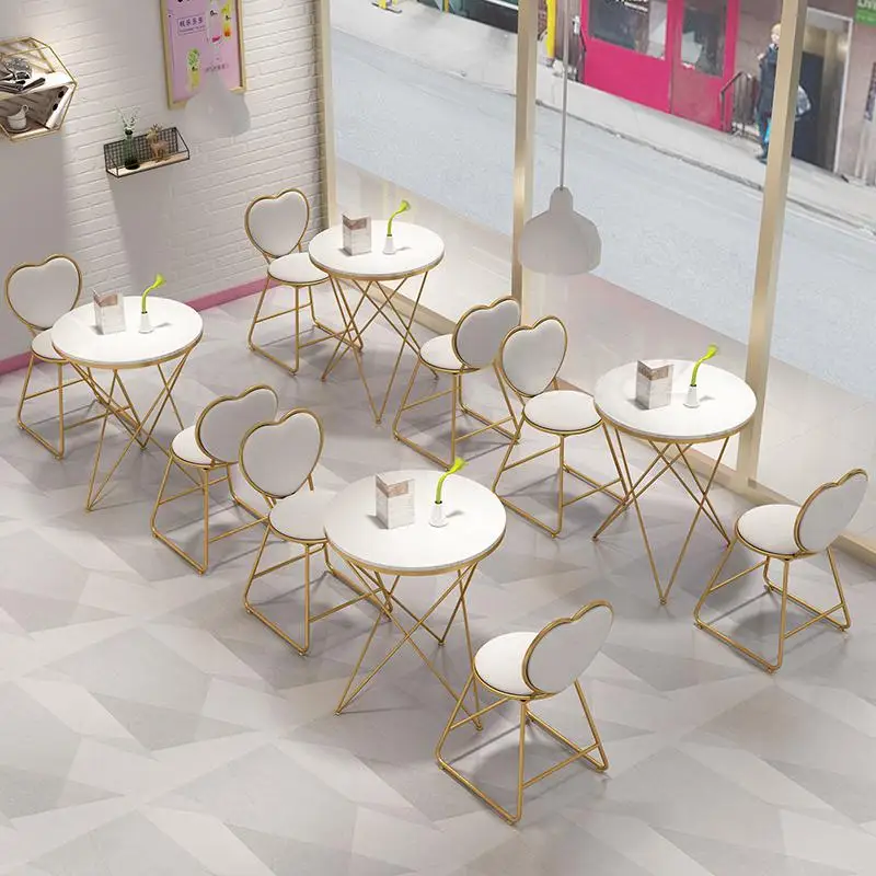 Красный магазин столы и стулья комбинированный круглый стол креативные