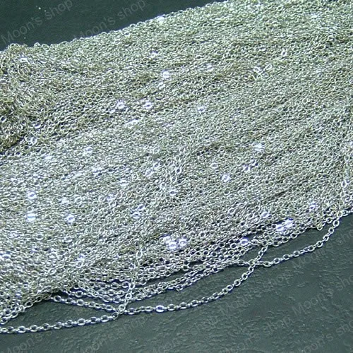 

Wholesale Width 1.5mm Imitation Rhodium Copper Link Chains Accessories 5 Meter (JM2603)