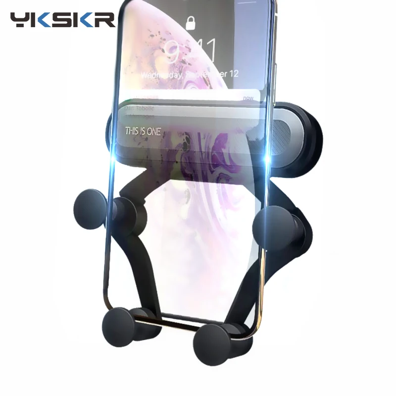 Universal Gravity Bracket Car Phone Holder Air Vent Mount Stand Clip For Smartphone in Car Holder for iPhone X XS MAX Samsung S8