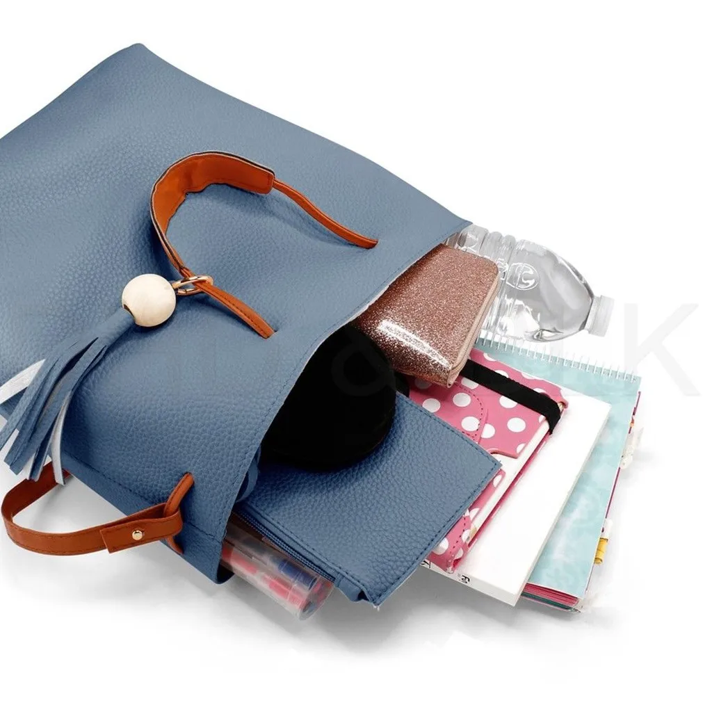 

2021 New Fashion Women Handbag Simple Tassel Purse Shoulder Tote Messenger Satchel Female Casual Leather Cross Body Bags