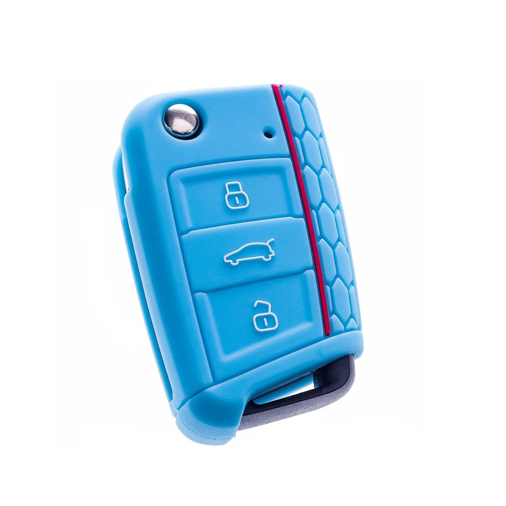 Популярный силиконовый чехол для автомобильного ключа Volkswagen VW Golf 7 mk7 Skoda Octavia A7 SEAT