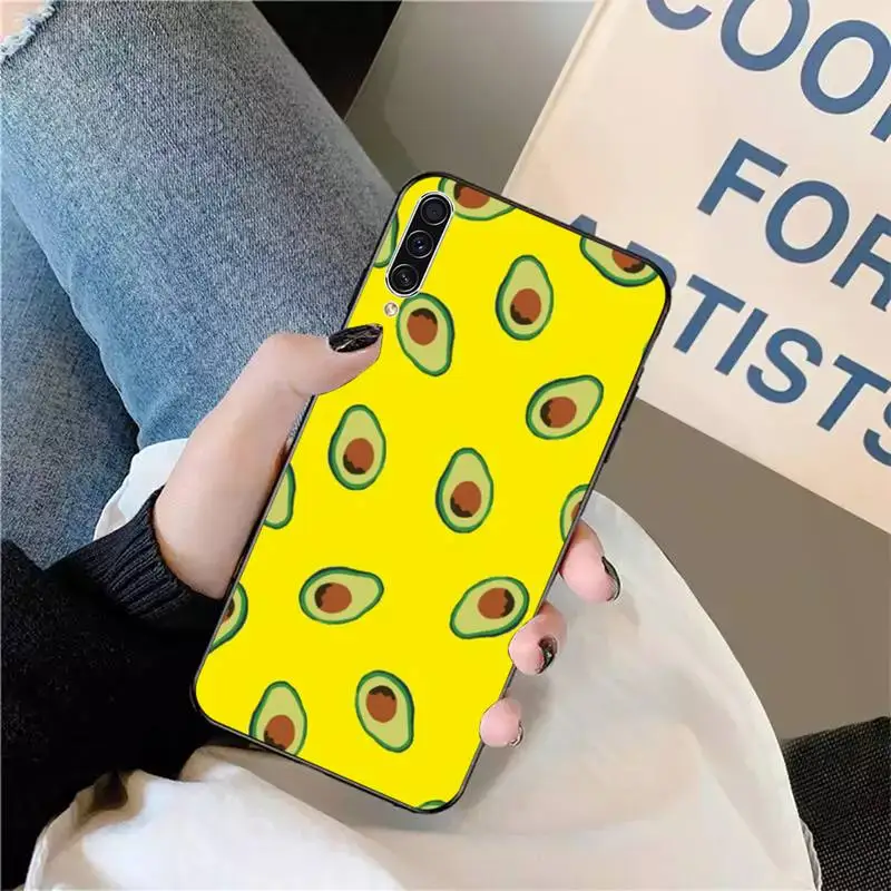 

avocado cute cartoon fruit pattern Phone Case For Samsung galaxy A S note 10 7 8 9 20 30 31 40 50 51 70 71 21 s ultra plus