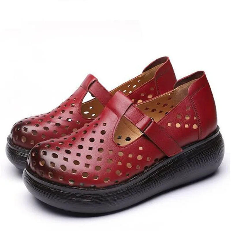 Акция 2022 весенне-летняя обувь из натуральной кожи с отверстиями Женская Удобная