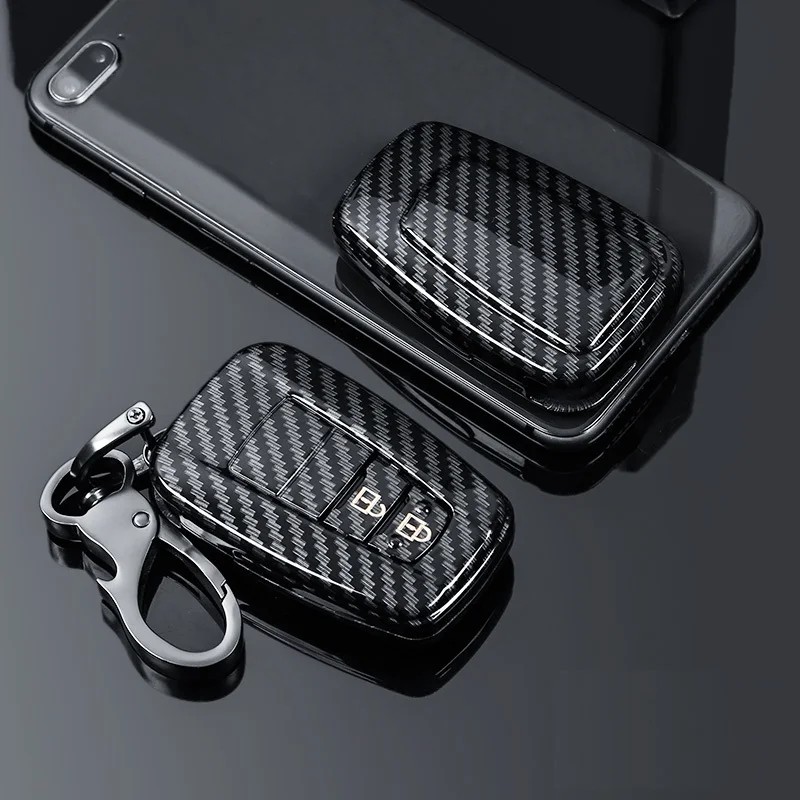 Глянцевый чехол для автомобильного брелка из АБС-пластика Toyota Camry Corolla C-HR с чехлом