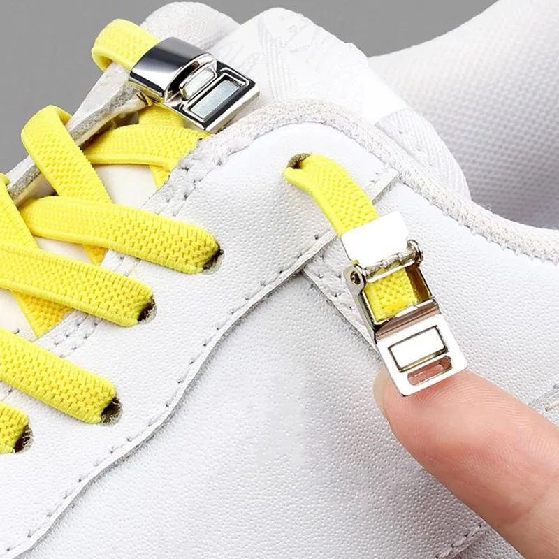 

New Upgrade Magnetic Shoelaces Elastic No Tie Shoe laces Sneaker Metal Lock Shoelace Lazy Laces Lock Fits All Kids and Adult