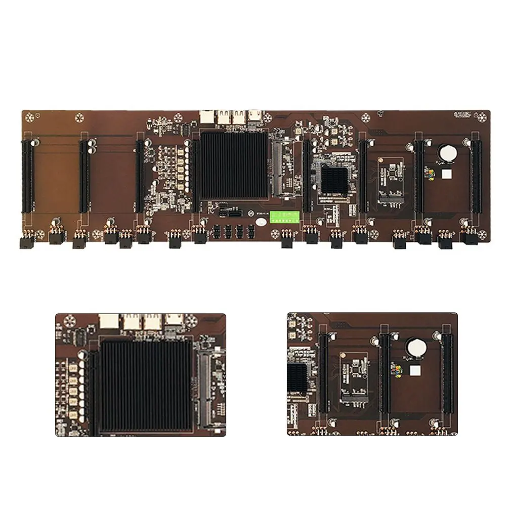 High-Performance Mining Motherboard with HM65 Chip, 8 Card Slots, BTC Compatibility, Solid State Capacitor, and Multi Graphics Card Support for 1660, 2070, 3090, Rx580 image 4