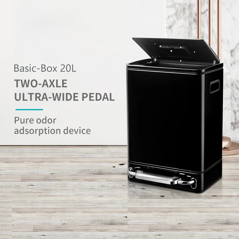Кухонная корзина для мусора с педалью из нержавеющей стали гостиной и офиса