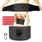 Вибрирующий пояс для мышц живота, стимулятор мышц тела для похудения, поддержка тонкой талии, домашнее фитнес-оборудование, зарядка через USB