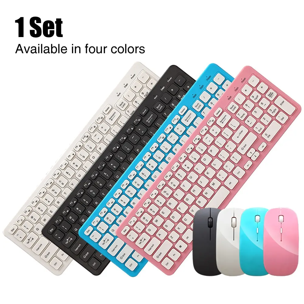 

2.4G Office Ultra Silent Wireless Keyboard Mouse Set Quiet Slim Keyboard Mouse Combo
