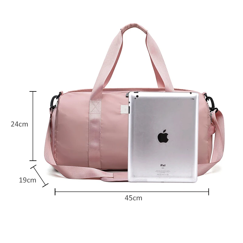 Женская спортивная сумка для фитнеса мужская розового и черного цвета девушек