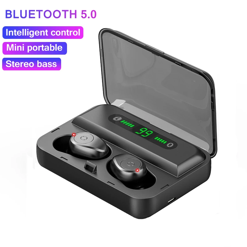 Bluetooth наушники F9 гарнитура TWS стерео HIFI бас IPX7 водонепроницаемый fone de ouvido двойной