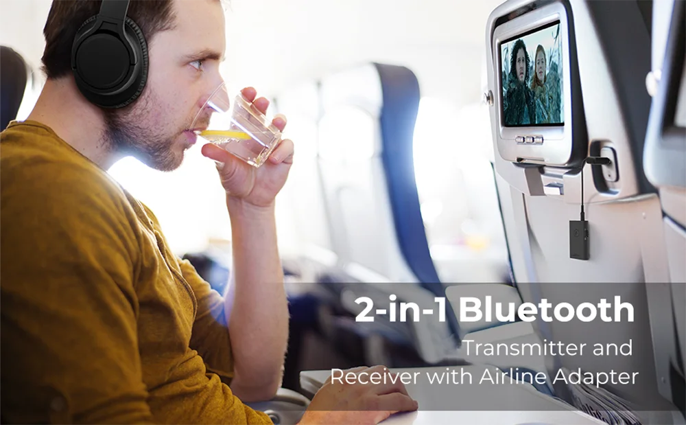 Bluetooth 5,0 Aptx с низкой задержкой RCA Aux 3,5 мм стерео аудио тв передатчик музыкальный ресивер с адаптером полета самолета