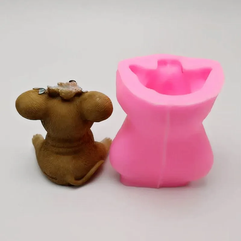 Силиконовая форма 3d мышь ручной работы Свеча для мыла шоколада кухонный Торт