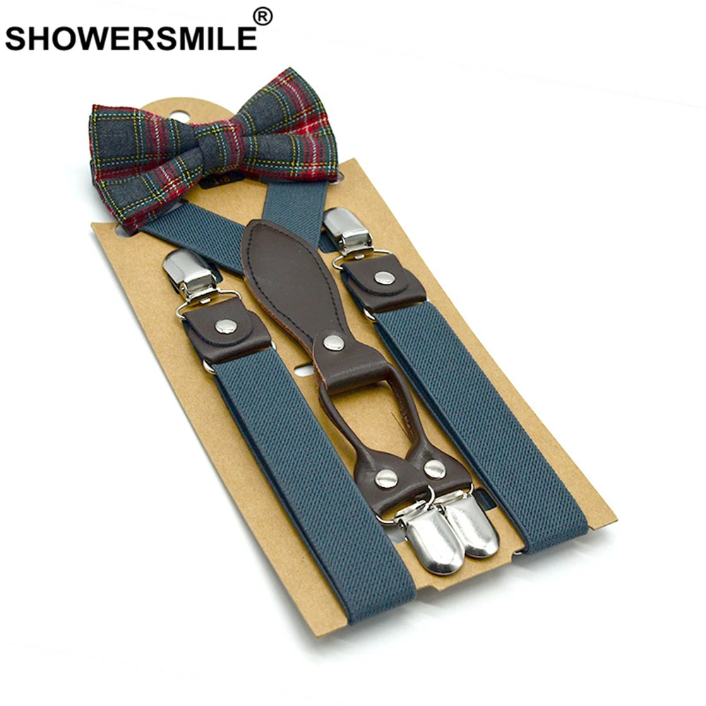 Подтяжки SHOWERSMILE в британском стиле цвет оранжевый/желтый Детские подтяжки