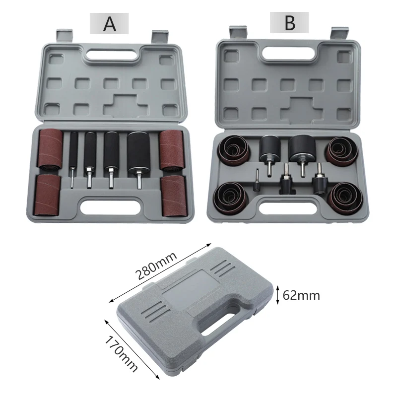 Набор шлифовальных барабанов #80 #120 резиновые оправки с шлифовальной лентой для