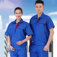 summer short sleeved clothes suit labor insurance clothing overalls gas station half sleeve tooling