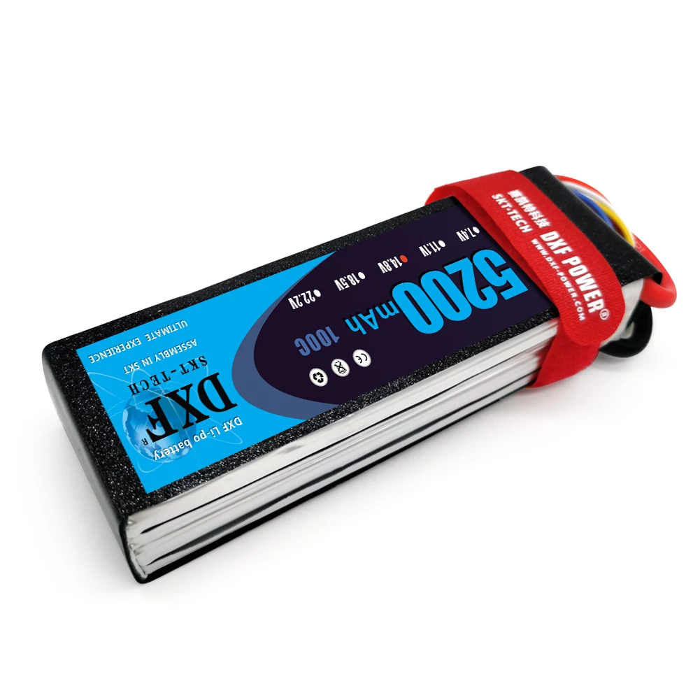 

DXF Lipo Battery 4S 14.8V 5200MAH 100C MAX 200C T/XT60 RC Car For Rc Helicopter Car Boat drone truck quadcopter Traxx