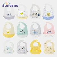 silicone baby bibs baby saliva towel adjustable easily wipe clean waterproof keeps stains off baby feeding accessories