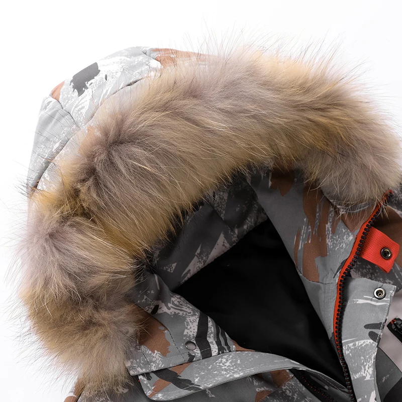 2021 new coat Men's X-long winter hooded coat couples thick fur collar warm big size plus 140kg brand fashion camouflage jackets