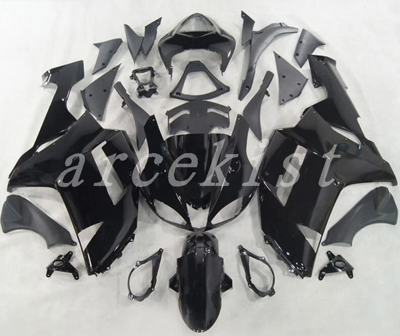 

3Gifts New Abs Motorcycle Fairings Kit Fit for kawasaki Ninja ZX6R 636 2007 2008 07 08 6R ZX-6R Bodywork set all black glossy