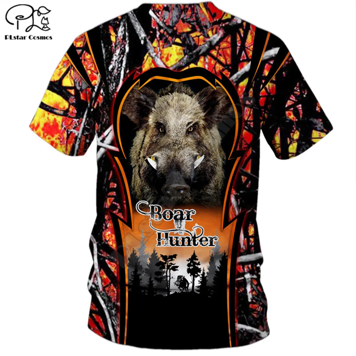

PLstar Cosmos Boar Hunting 3D Printed Men for women t shirt Harajuku summer Short sleeve shirt Casual T-shirt top style-1