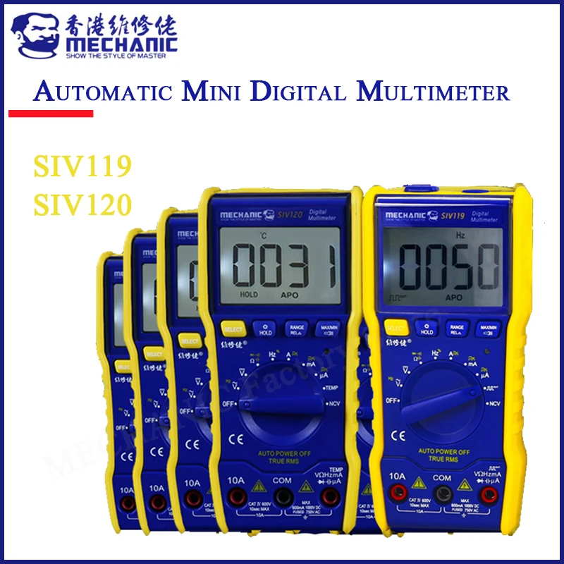 

MECHANIC SIV120 SIV119 intelligent automatic voice broadcast Mini digital multimeter precision smart electrical universal meter