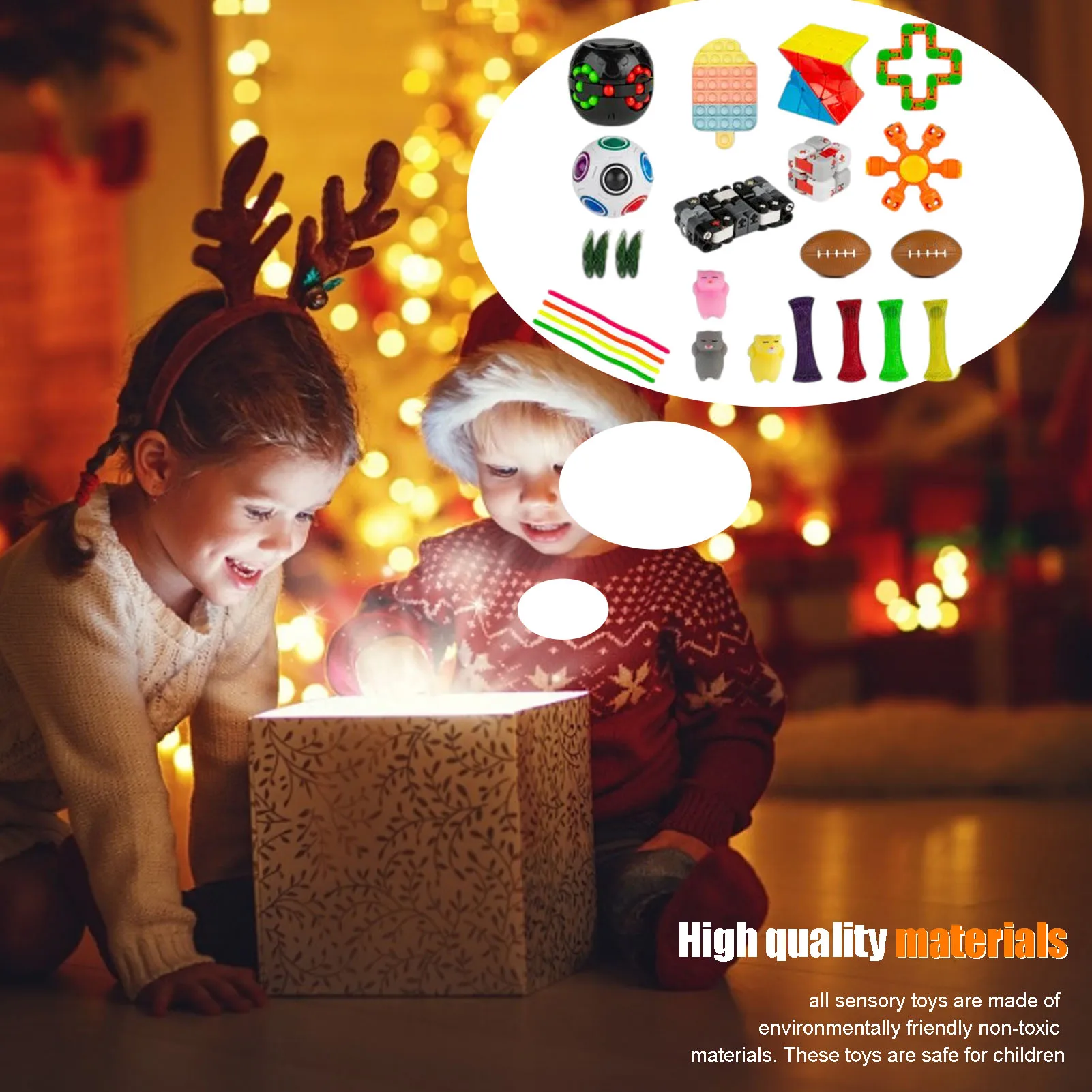 

Squisy Sensory Fidget Toy Set Decompression Toy Stress Reliever Fidget Sensory Toy Set Stress Relief Toys For Children Adults