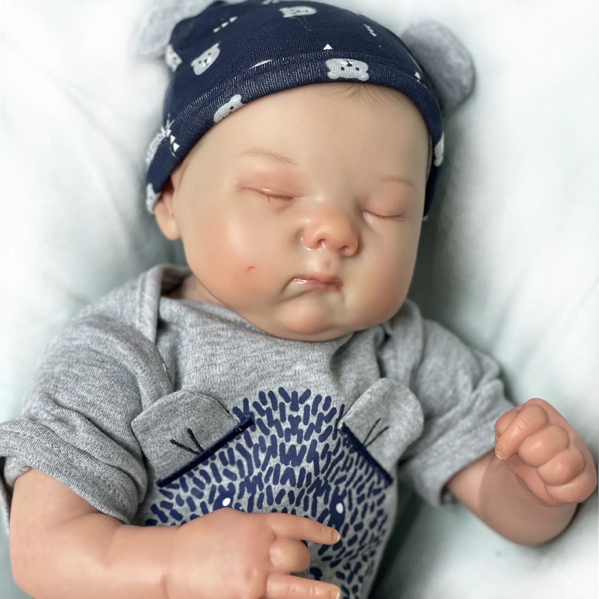 

22" Reborn Dolls Closed Eyes Realistic Newborn Baby Toy For Children Boneca Renascida Brinquedo Bebe Para Crianças
