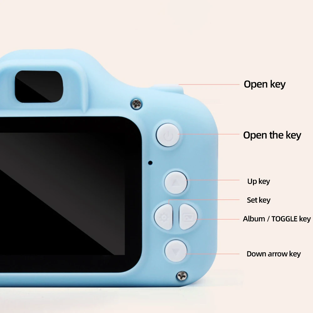 

Mini Cartoon Photo Camera Toys 2 Inch HD Screen Childrens Digital Camera Video Recorder Camcorder Toys For Kids Girls Gift