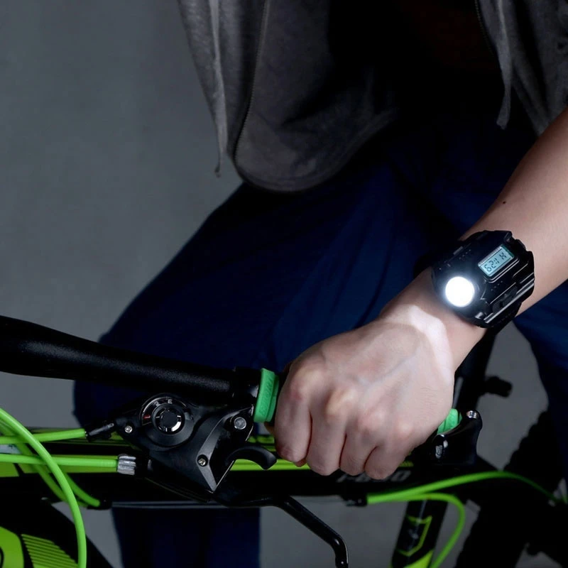 

Super Bright Wrist LED Light Flashlight Watch Portable Rechargeable for Climbing Camping ZJ55