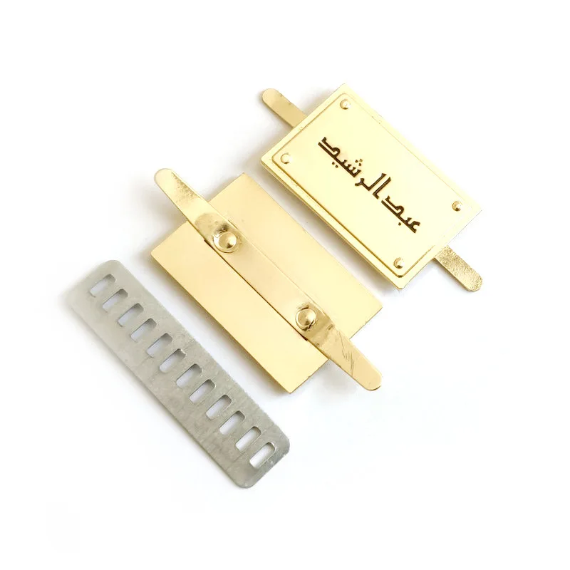 Индивидуальные металлические брендовые этикетки с логотипом для одежды сумок