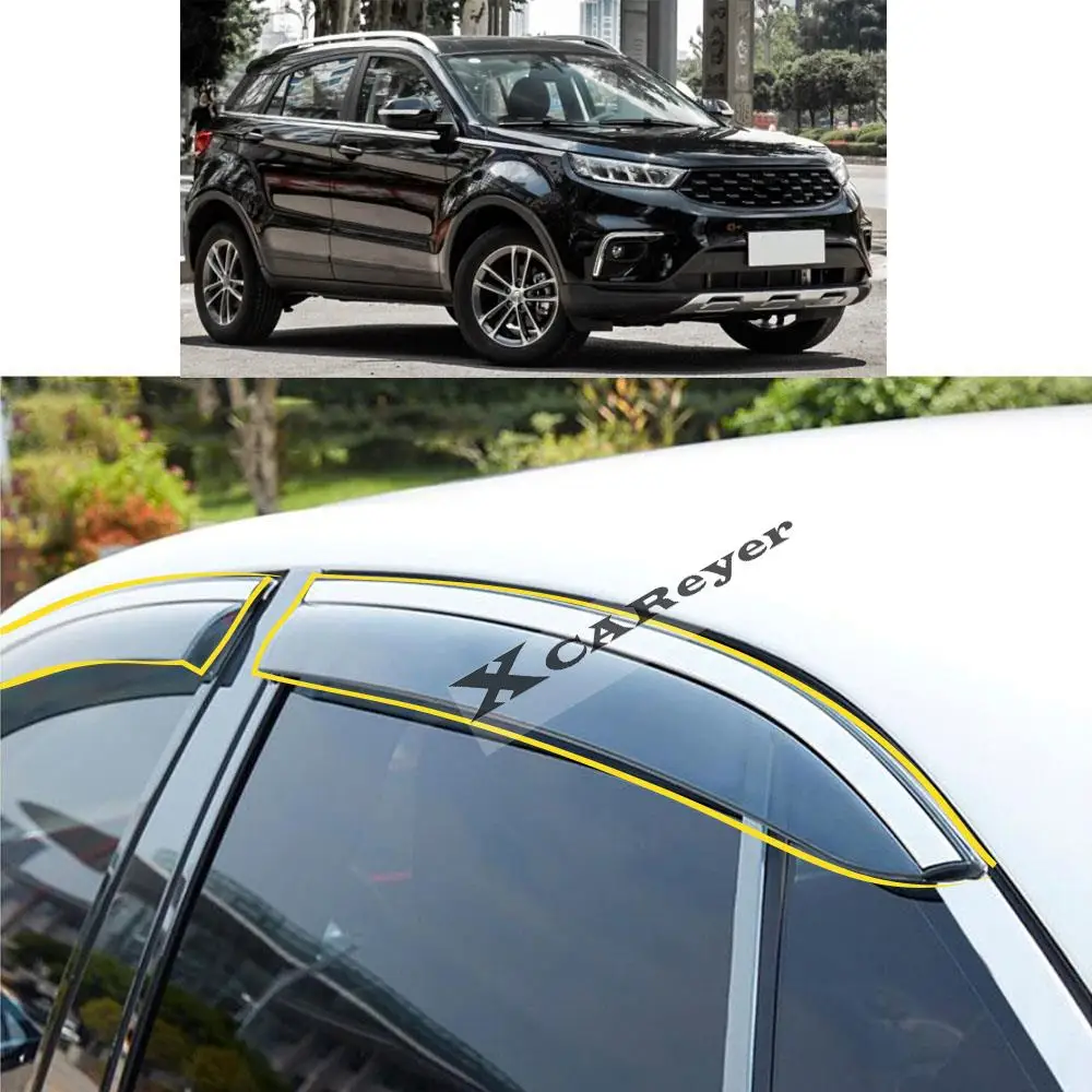 

Стикер для кузова автомобиля Ford 140/2019/2020/2021, пластиковое окно, ветровое стекло, козырек от дождя/солнца, запчасти для вентиляционных отверсти...