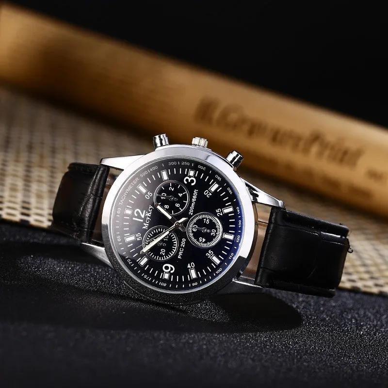 Watch Men Fashion Casual Simple Quartz Leather Band Strap Wristwatch Analog Wrist Watches Relogio feminino W2 | Наручные часы