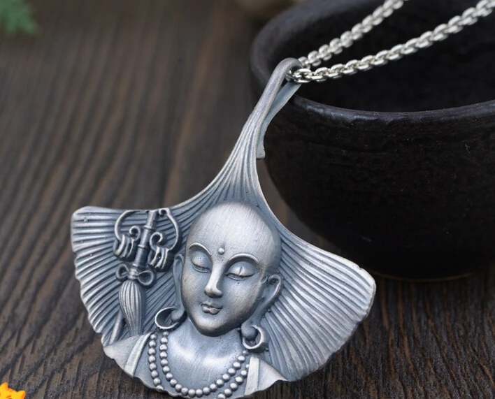 Золотое серебряное ожерелье Король оленя S990 Ретро Ремесло буддийская культура