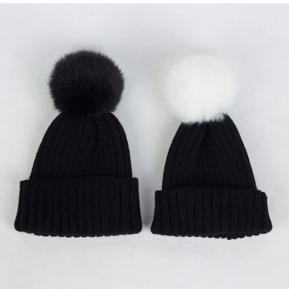 Geebro/Милая зимняя детская вязаная шапка для ребенка детские шапки девочек и