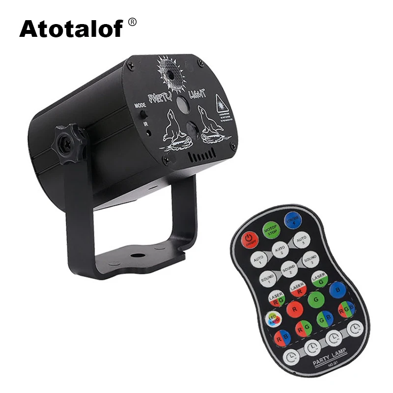 Atotalof звук Вечерние огни мини USB диско лазерный свет DJ профессиональный