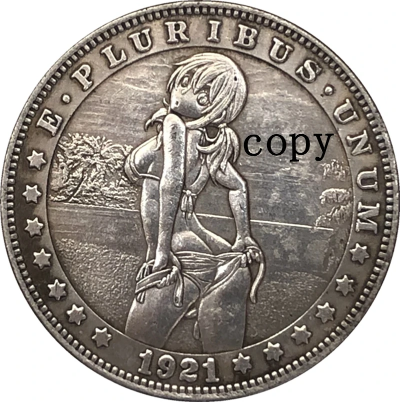 

Hobo Nickel 1921-D USA Morgan Dollar COIN COPY Type 276