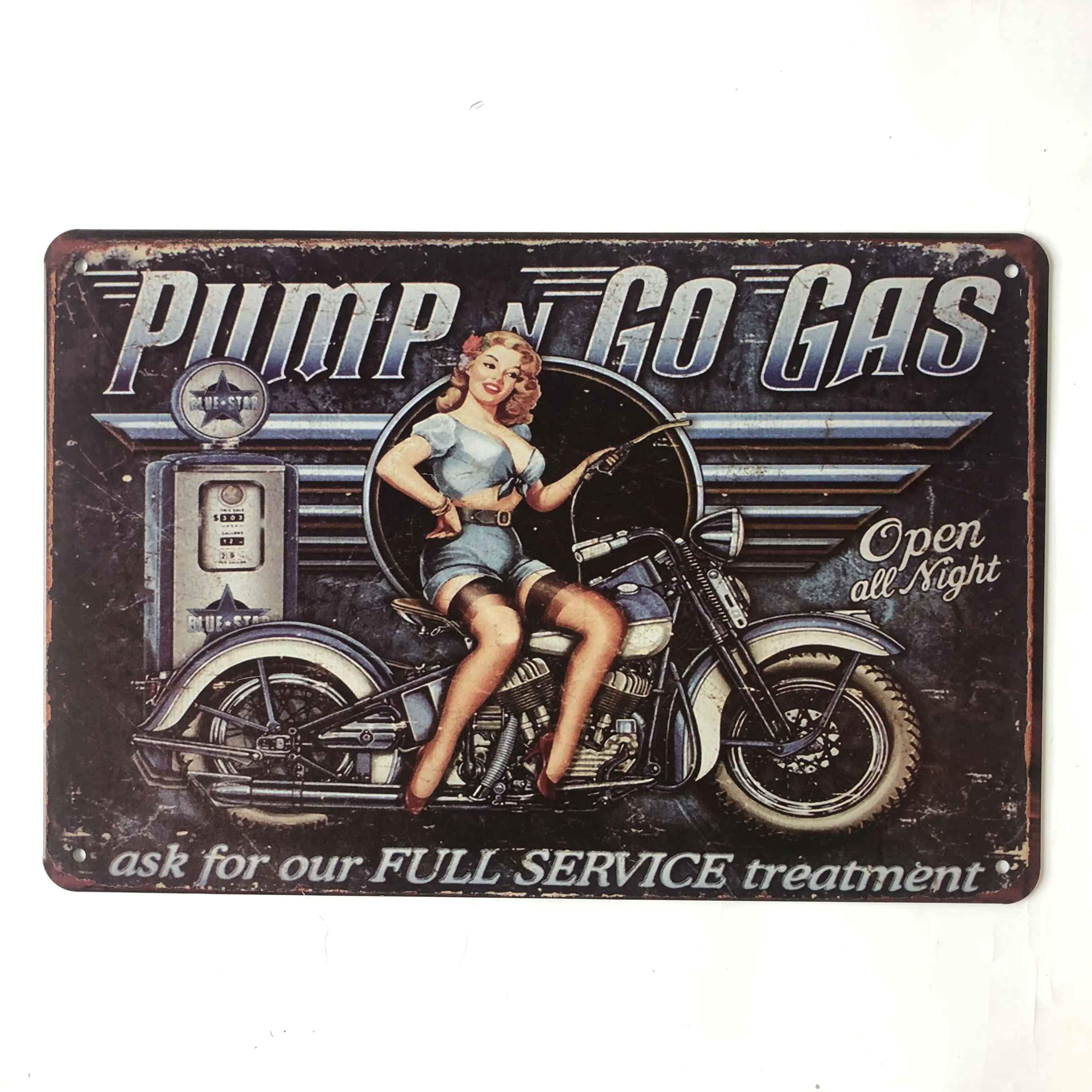 

Pinup Lady Girl Vintage Retro Metal Tin Sign Poster Plaque Garage Wall Decor