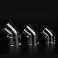 flowcolour 2pcs id202532mm transparent acrylic pipe joints 45 degree elbow connector aquarium supplies fish tank pipe ftttings