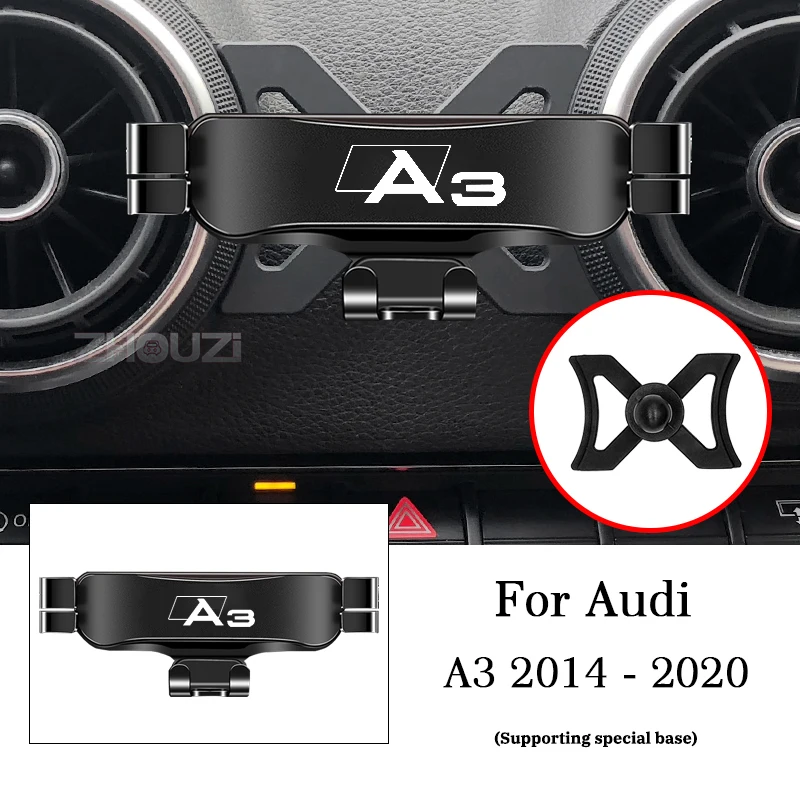 

Car Mobile Phone Holder Air Vent Outlet Clip Stand GPS Gravity Navigation Bracket For Audi A3 S3 8V 2014-2020 Car Accessories