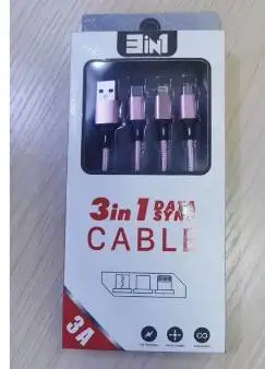 3 в 1 Тип C USB микро кабель 8 Pin мульти зарядное устройство для Samsung Xiaomi Huawei мобильный
