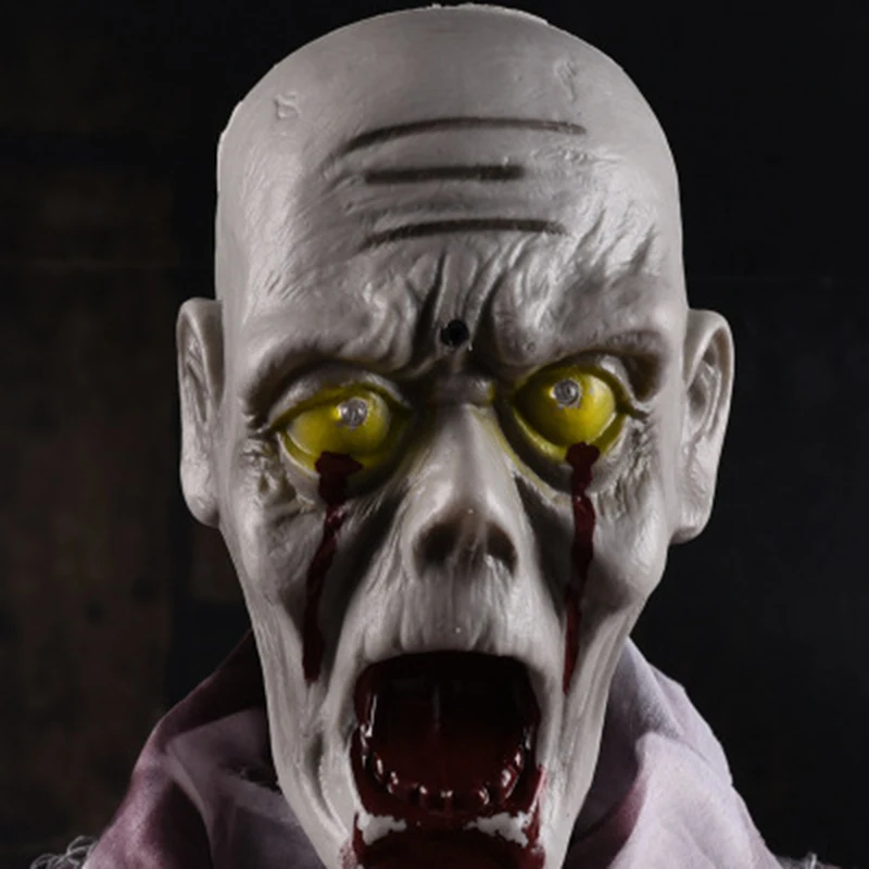 

HOT SALE Halloween Horror Decorations Props Zombie Ghost Haunted House Scary Prop Bar Party Decoration Tricky Glowing Toy Skull