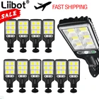 Уличная настенная лампа на солнечной батарее, s 72COB 3 режима освещения, Пассивный ИК датчик движения, IP65 водонепроницаемый настенный светильник на солнечной батарее для украшения сада, двора