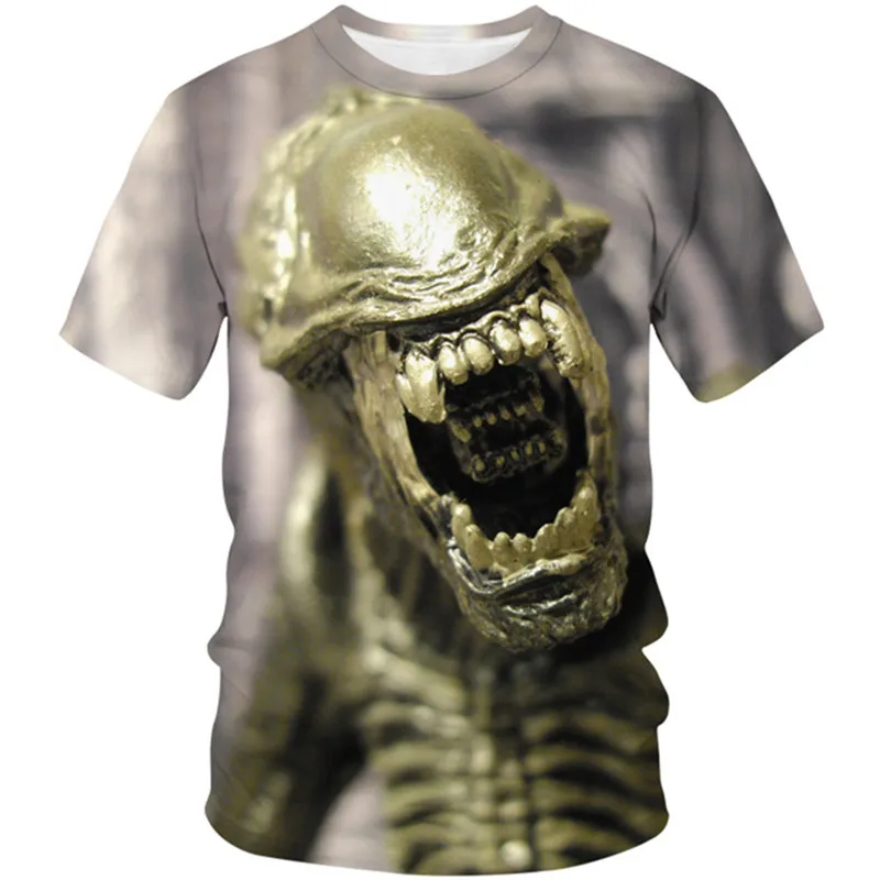 

Summer Men/Women Casual Tshirts Horror Movie Predator 3D Print T-Shirt For Boys Girls Clothes Teen Kids Cool Streetwear Tee Tops