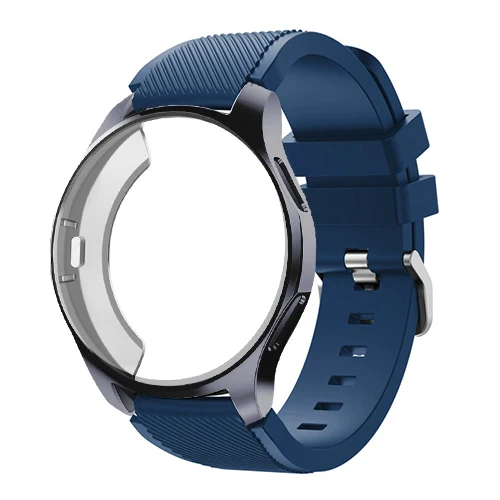 Dark green 14 Ремешок+ чехол для samsung gear S3 Frontier ремешок для Galaxy watch 46 мм 42 м 22 мм ремешок для часов Универсальный защитный ремешок аксессуары для часов 20 - Цвет ремешка: Dark green 14