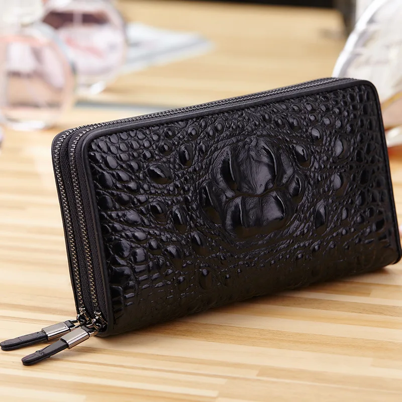 Высококачественный мужской клатч из кожи модный с узором крокодиловая кожа