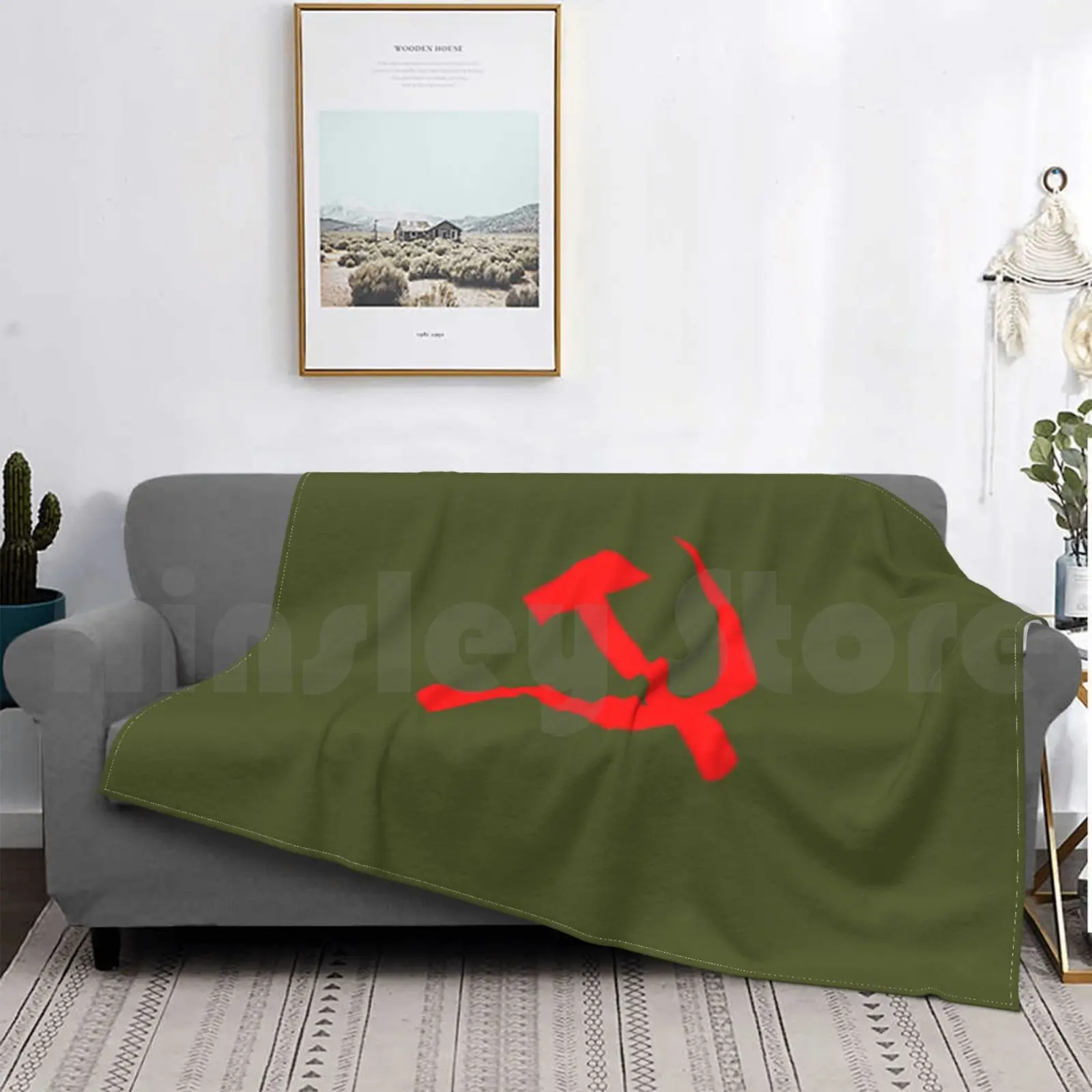 

Hammer And Sickle Blanket For Sofa Bed Travel Funny Soviet Russian Communism Senator Joseph Mccarthy Socialism